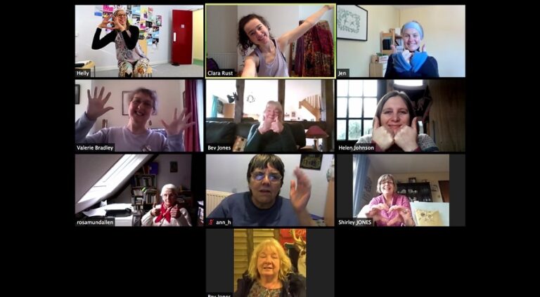 Photo of PAVO befriending volunteers on zoom call